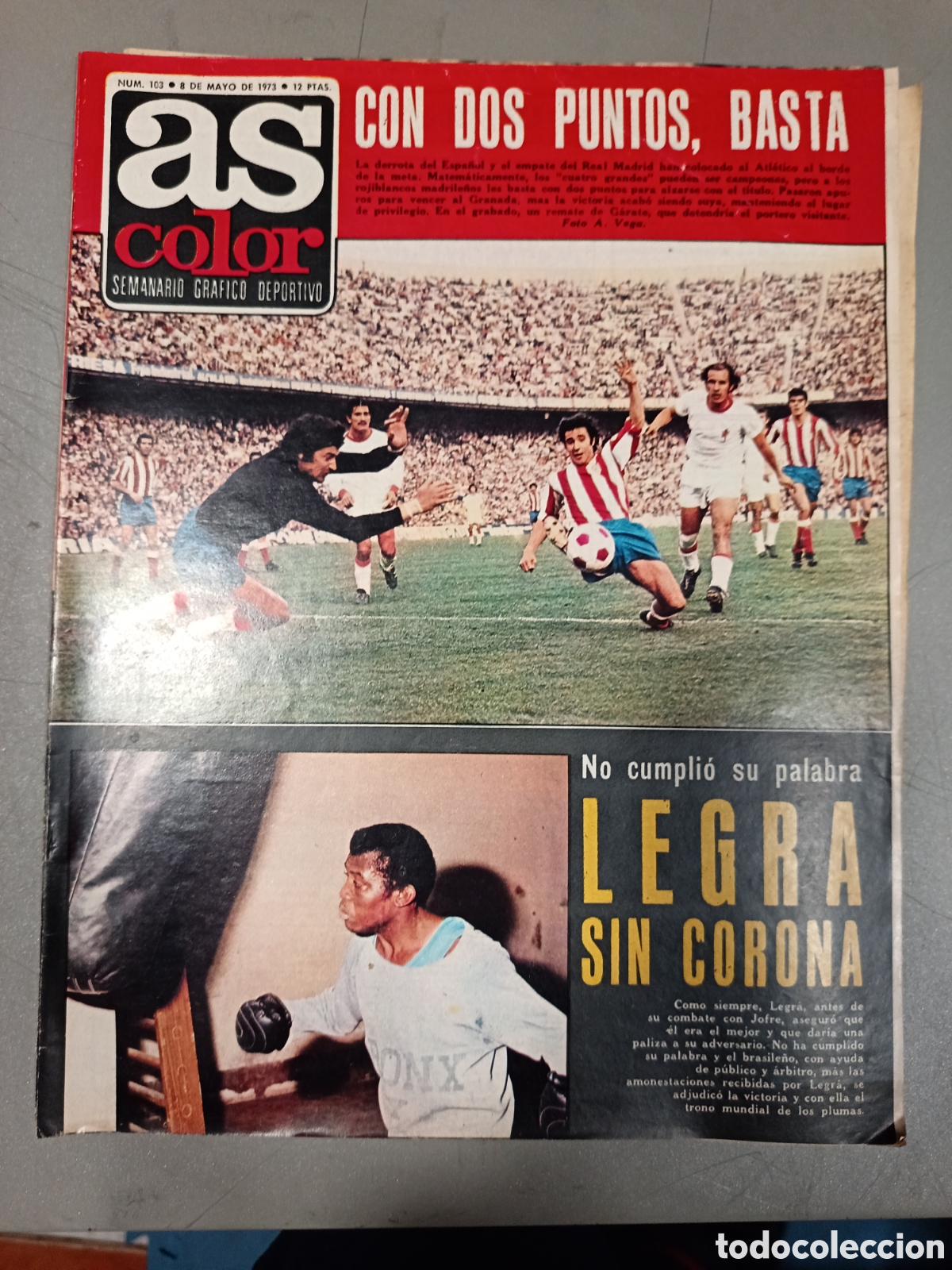 Coleccionismo deportivo: REVISTA AS COLOR N&ordm; 103 1973, POSTER CENTRAL Athletic.