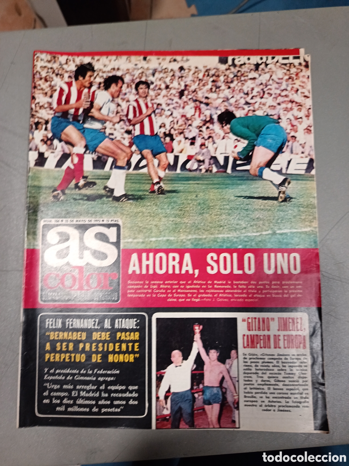 Coleccionismo deportivo: REVISTA AS COLOR N&ordm; 104, a&ntilde;o 1973, POSTER CENTRAL C.D Orense