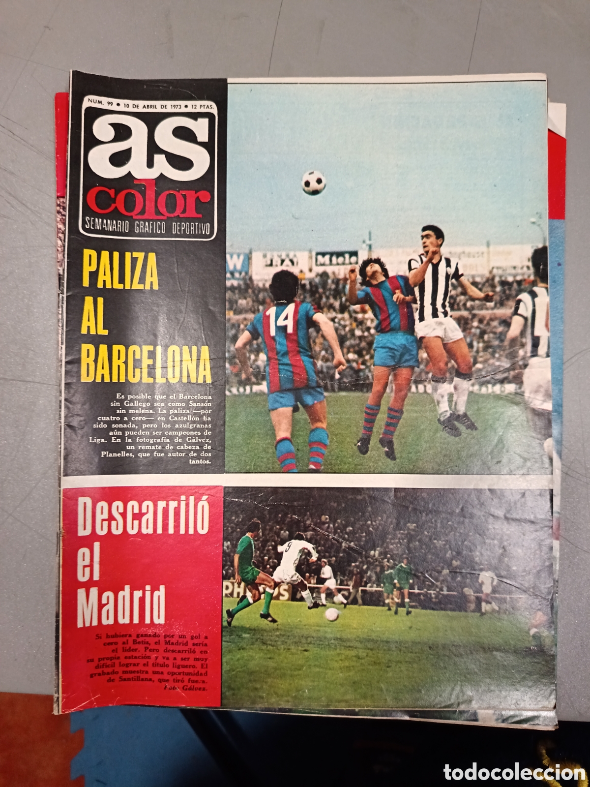 Coleccionismo deportivo: REVISTA AS COLOR N&ordm;99 , a&ntilde;o 1973, POSTER CENTRAL Ajax
