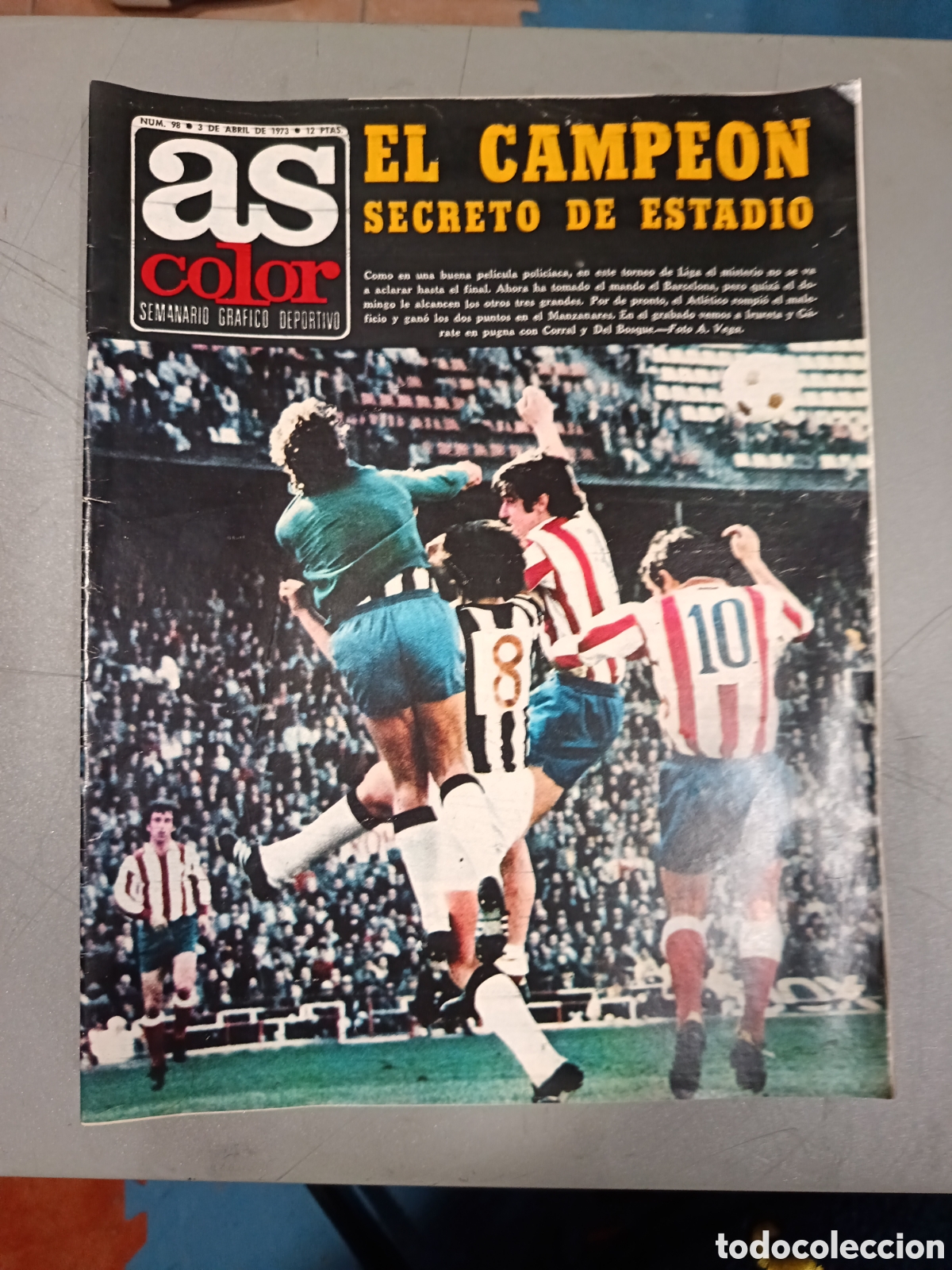 Coleccionismo deportivo: REVISTA AS COLOR N&ordm;98 , a&ntilde;o 1973, POSTER CENTRAL Salamanca