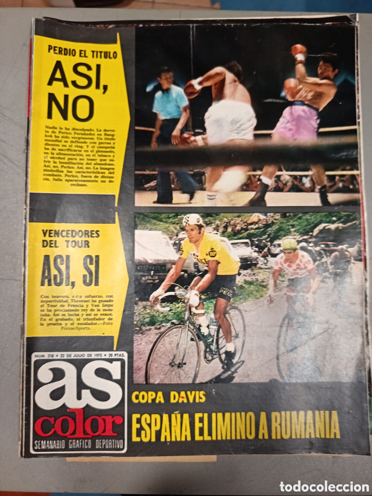 Coleccionismo deportivo: REVISTA AS COLOR N&ordm; 218 POSTER CENTRAL Athletic de Bilbao