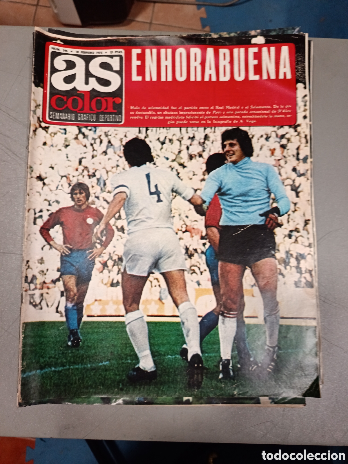 Coleccionismo deportivo: REVISTA AS COLOR N&ordm;196 POSTER CENTRAL Selecci&oacute;n espa&ntilde;ola