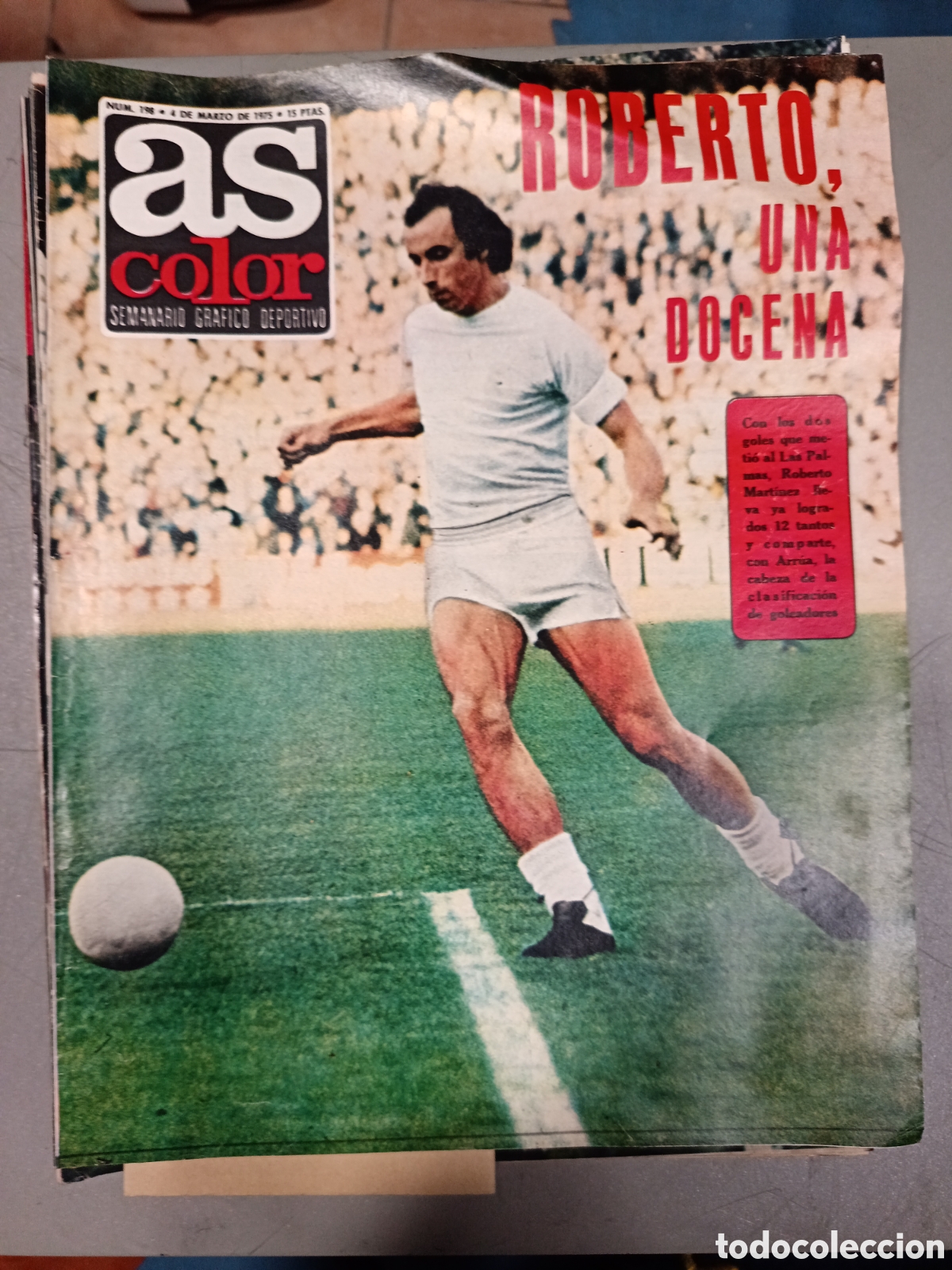 Coleccionismo deportivo: REVISTA AS COLOR N&ordm;198 POSTER CENTRAL Sporting de Gij&oacute;n