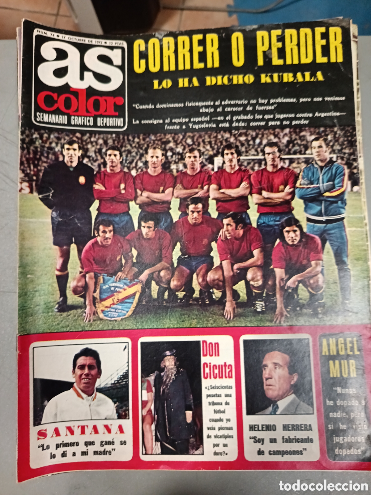 Coleccionismo deportivo: REVISTA AS COLOR N&ordm; 74 POSTER CENTRAL