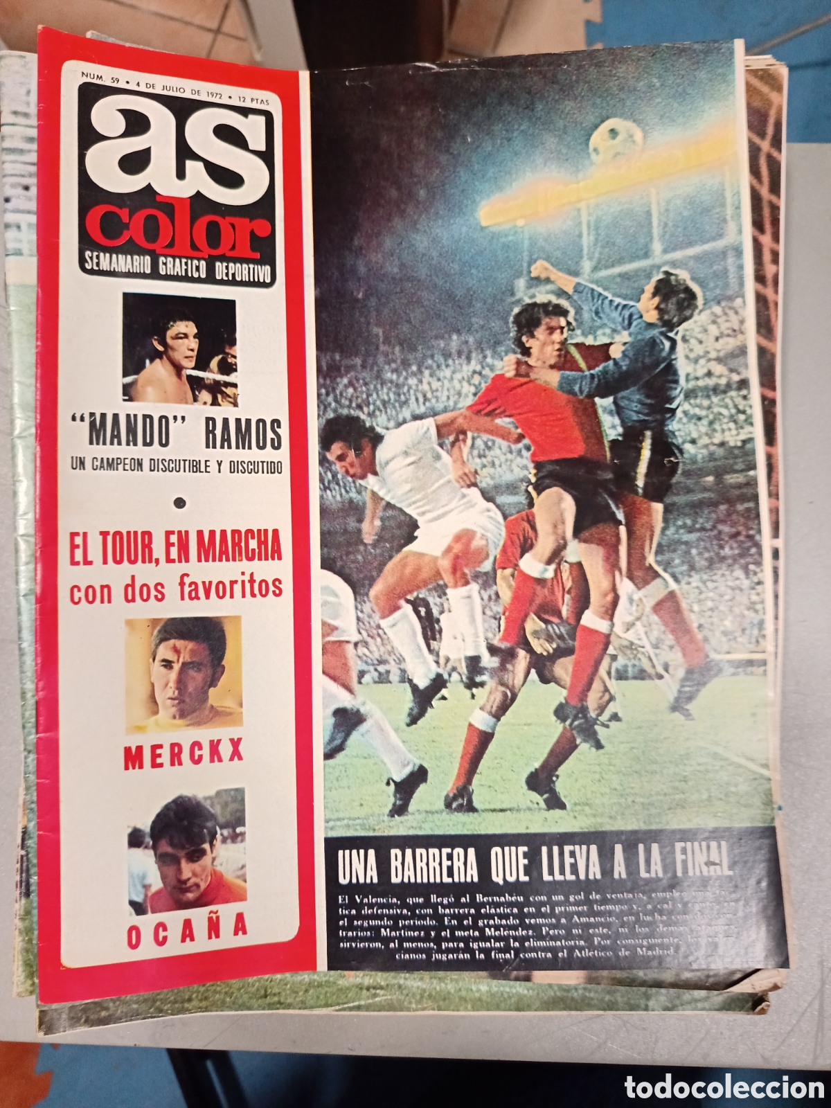 Coleccionismo deportivo: REVISTA AS COLOR N&ordm; 59 POSTER CENTRAL