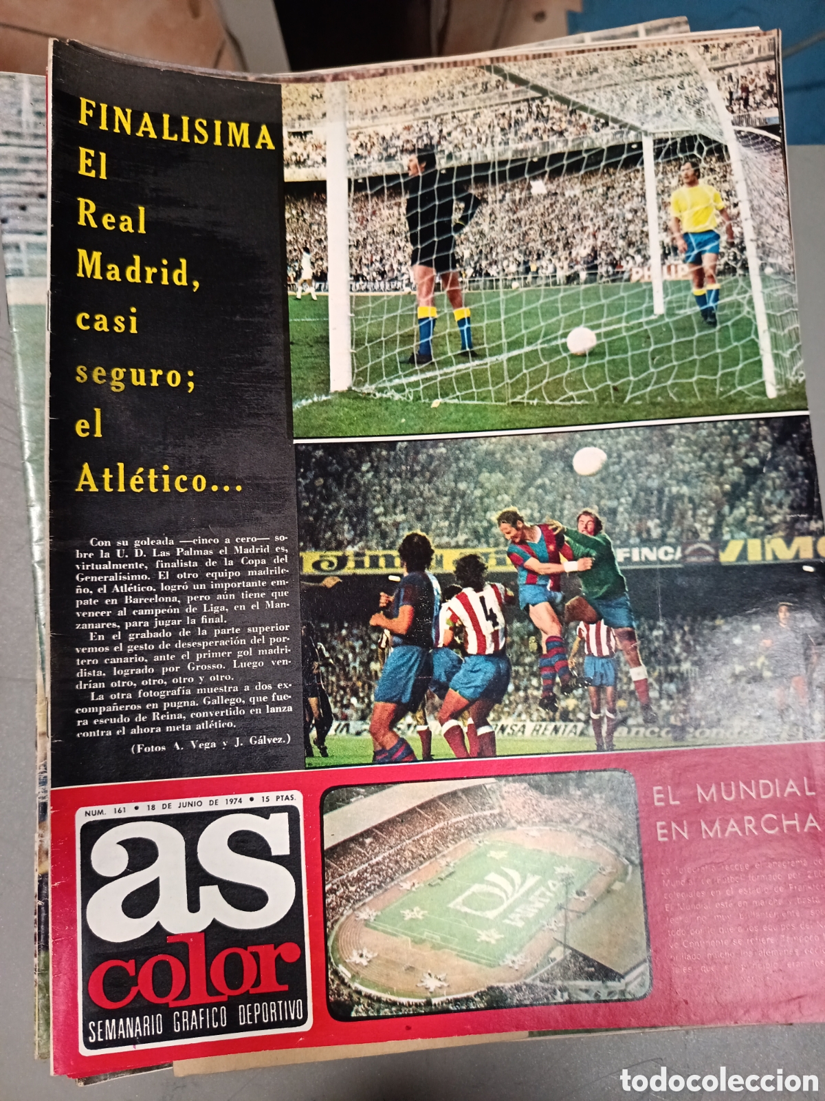 Coleccionismo deportivo: REVISTA AS COLOR N&ordm; 161 POSTER CENTRAL