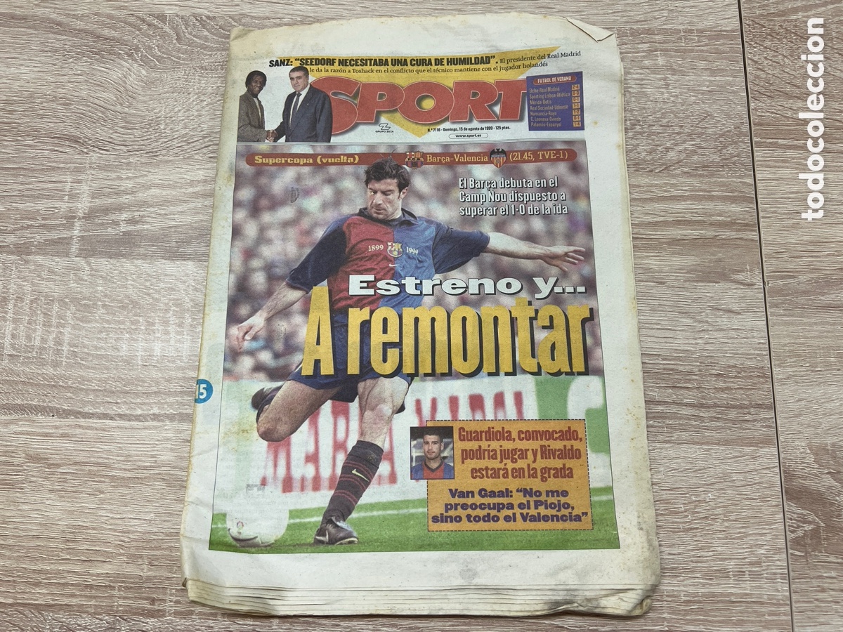 Coleccionismo deportivo: SPORT 15/08/1999 ESTRENO Y&hellip; A REMONTAR