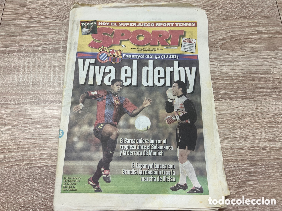Coleccionismo deportivo: SPORT 25/08/1998 VIVA EL DERBY