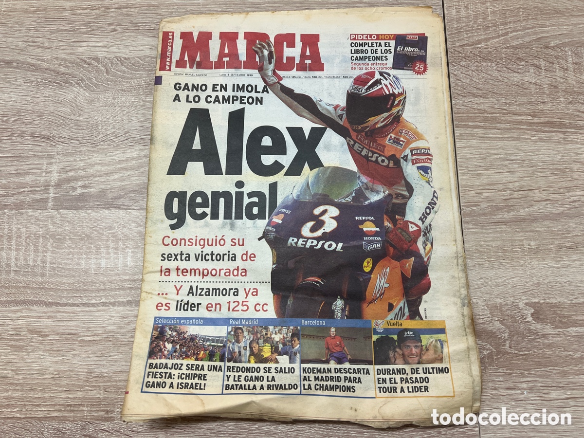 Coleccionismo deportivo: MARCA 06/09/1999 ALEX GENIAL