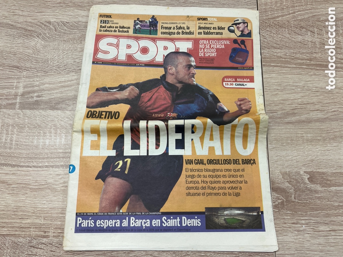 Coleccionismo deportivo: SPORT 07/11/1999 OBJETIVO EL LIDERATO