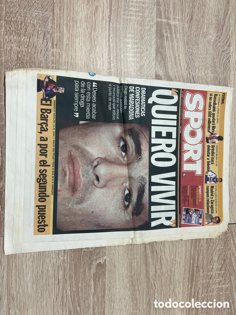 Coleccionismo deportivo: SPORT 16/01/2000 BAR&Ccedil;A A POR EL SEGUNDO PUESTO