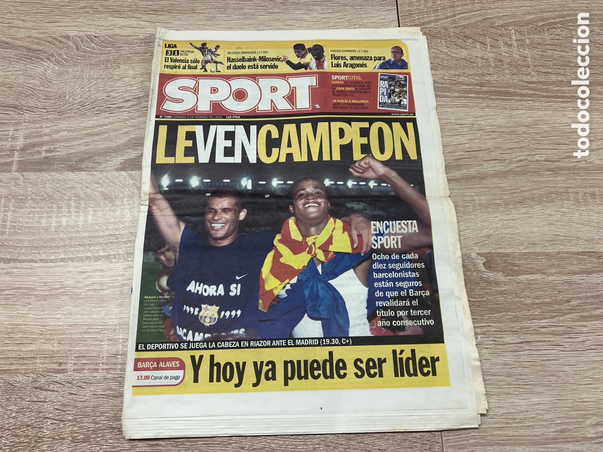 Coleccionismo deportivo: SPORT 06/02/2000 LEVENCAMPEON