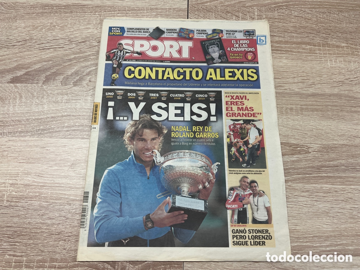 Coleccionismo deportivo: SPORT N&ordm; 11392 ( 6-6-2021) RAFA NADAL GANADOR ROLAND GARROS