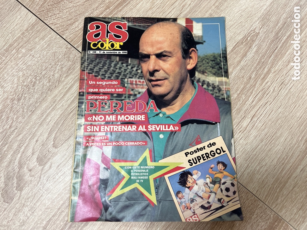 Sammelleidenschaft Sport: AS 11/11/1990 PEREDA CON P&Oacute;STER # 248