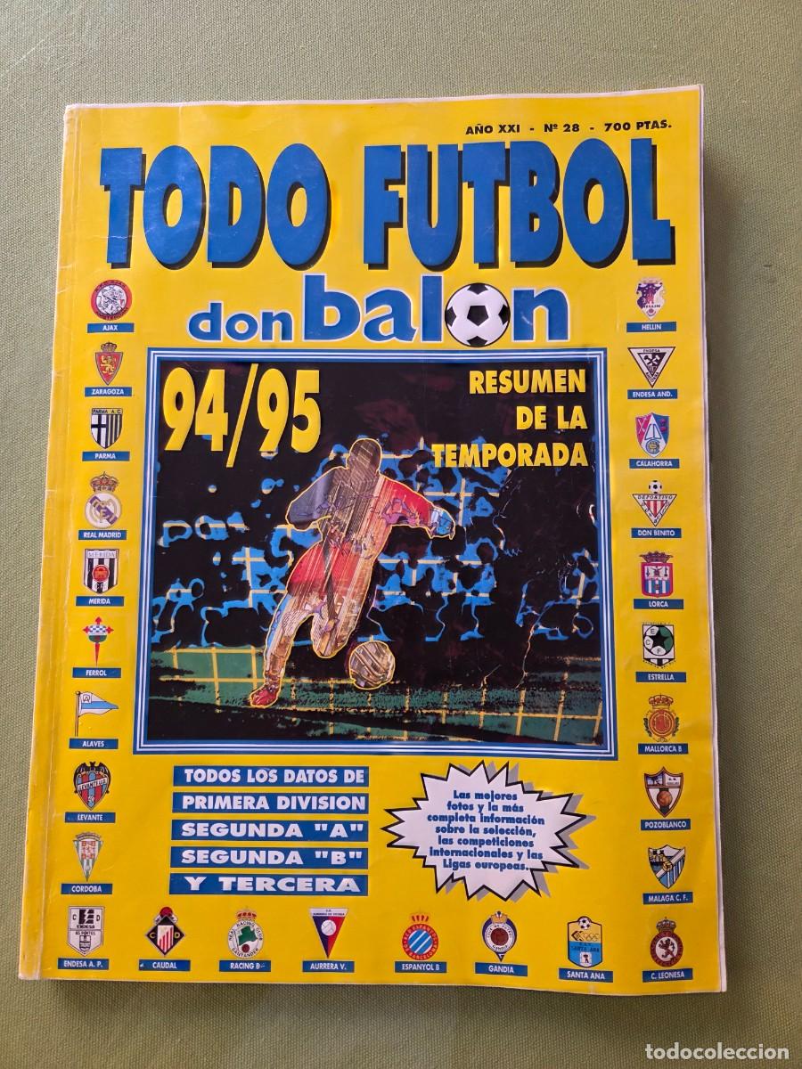Coleccionismo deportivo: Don bal&oacute;n extra n&uacute;mero 28. Todo F&uacute;tbol temporada 94/95 - Primera Segunda y Tercera Divisi&oacute;n