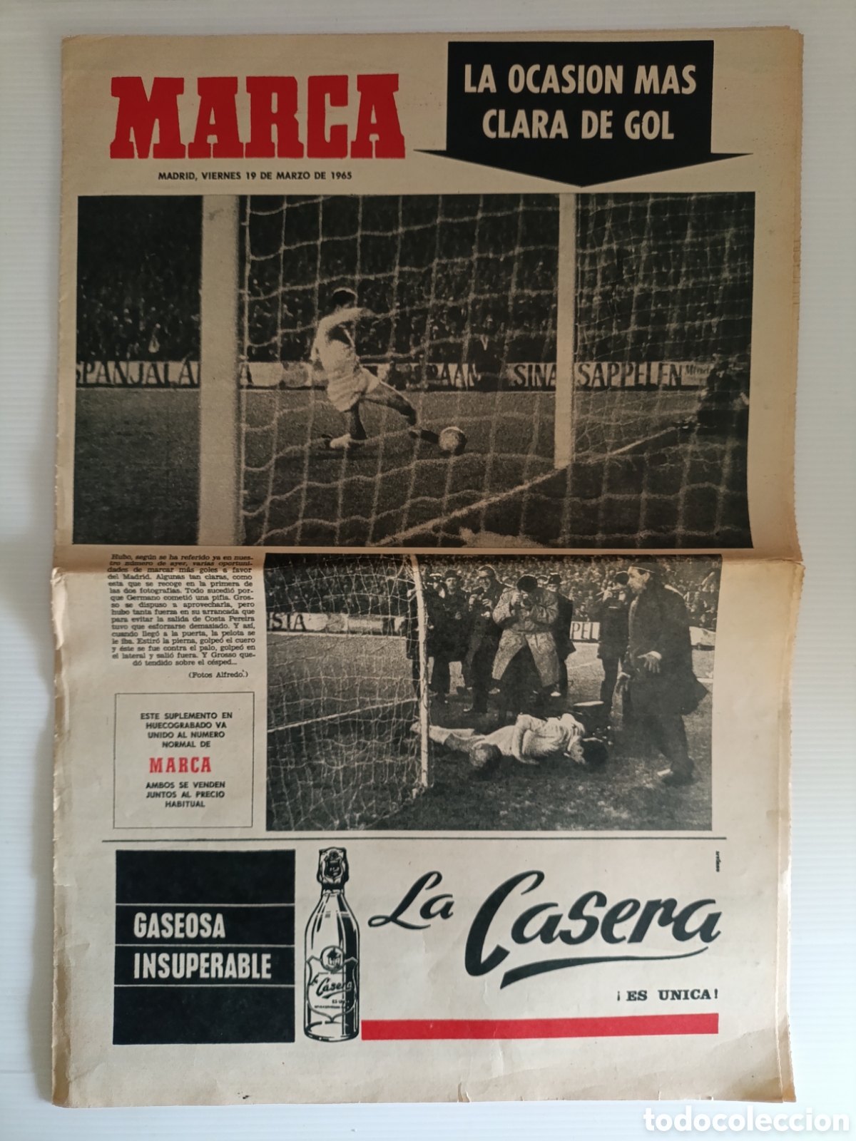 Coleccionismo deportivo: Suplemento Marca Marzo 1965