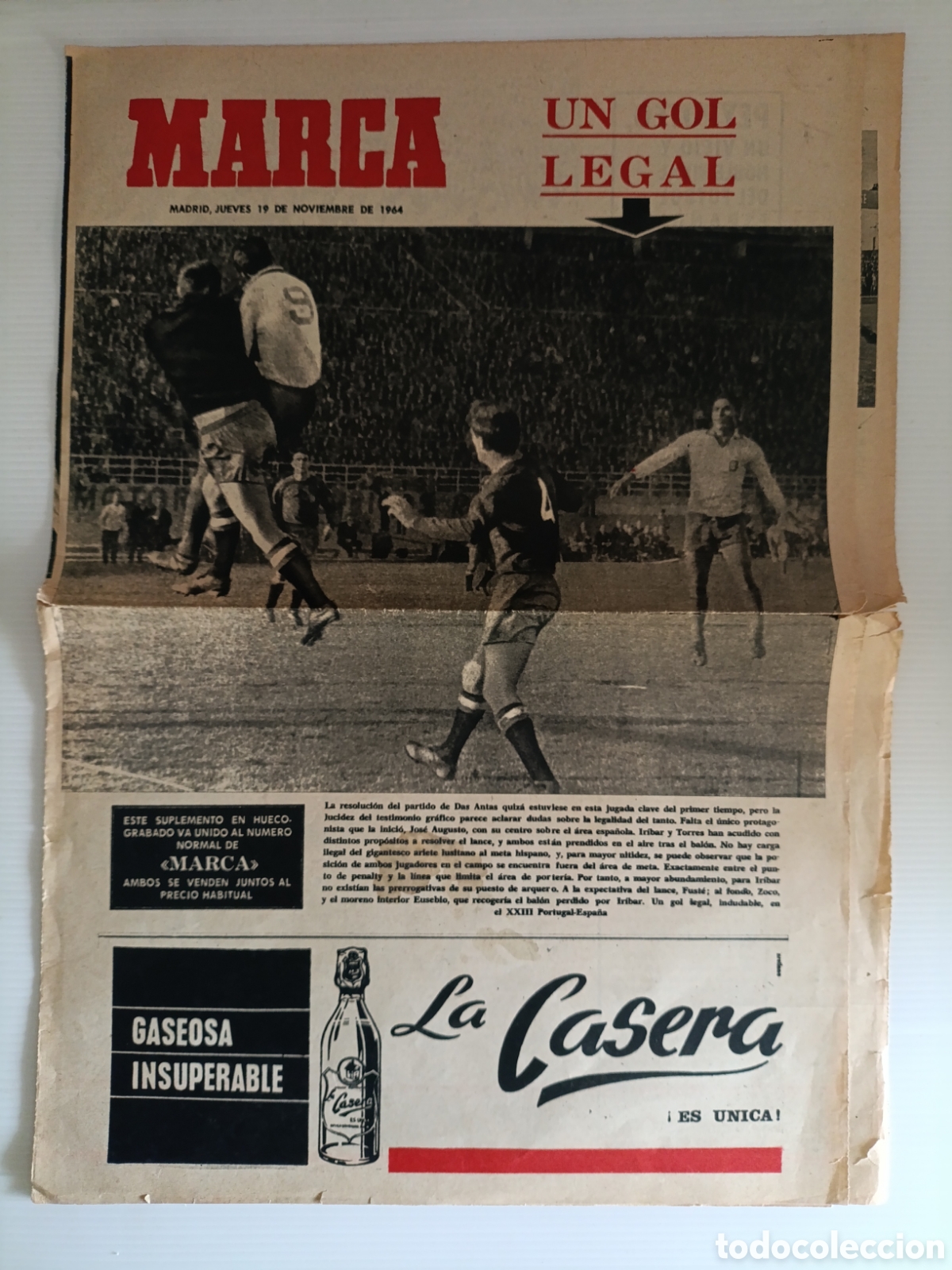 Coleccionismo deportivo: Suplemento Marca Noviembre 1964