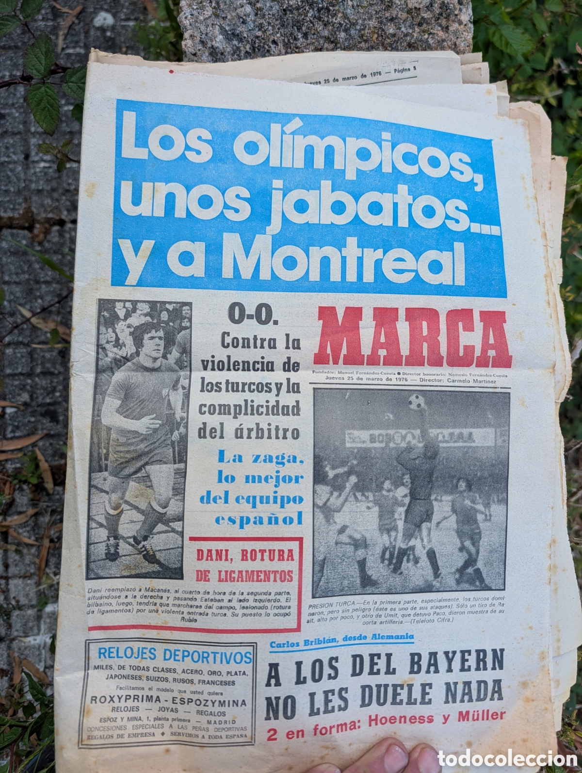 Sammelleidenschaft Sport: Diario MARCA 1976 - Clasificaci&oacute;n Selecci&oacute;n Espa&ntilde;ola Juegos Ol&iacute;mpicos Montreal (Espa&ntilde;a-Turqu&iacute;a) Desc