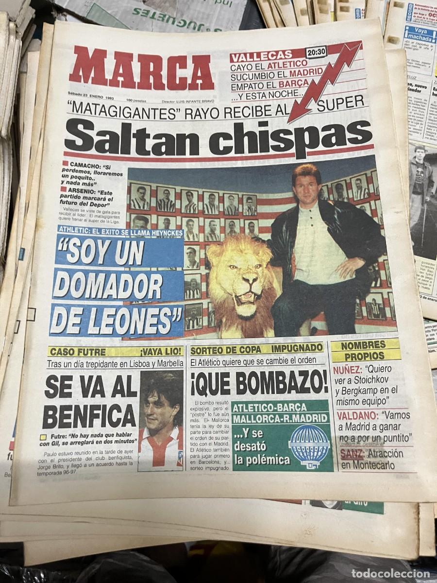 Coleccionismo deportivo: MARCA (23-1-1993) ATHLETIC BILBAO HEYNCKES CASO PAULO FUTRE SORTEO COPA