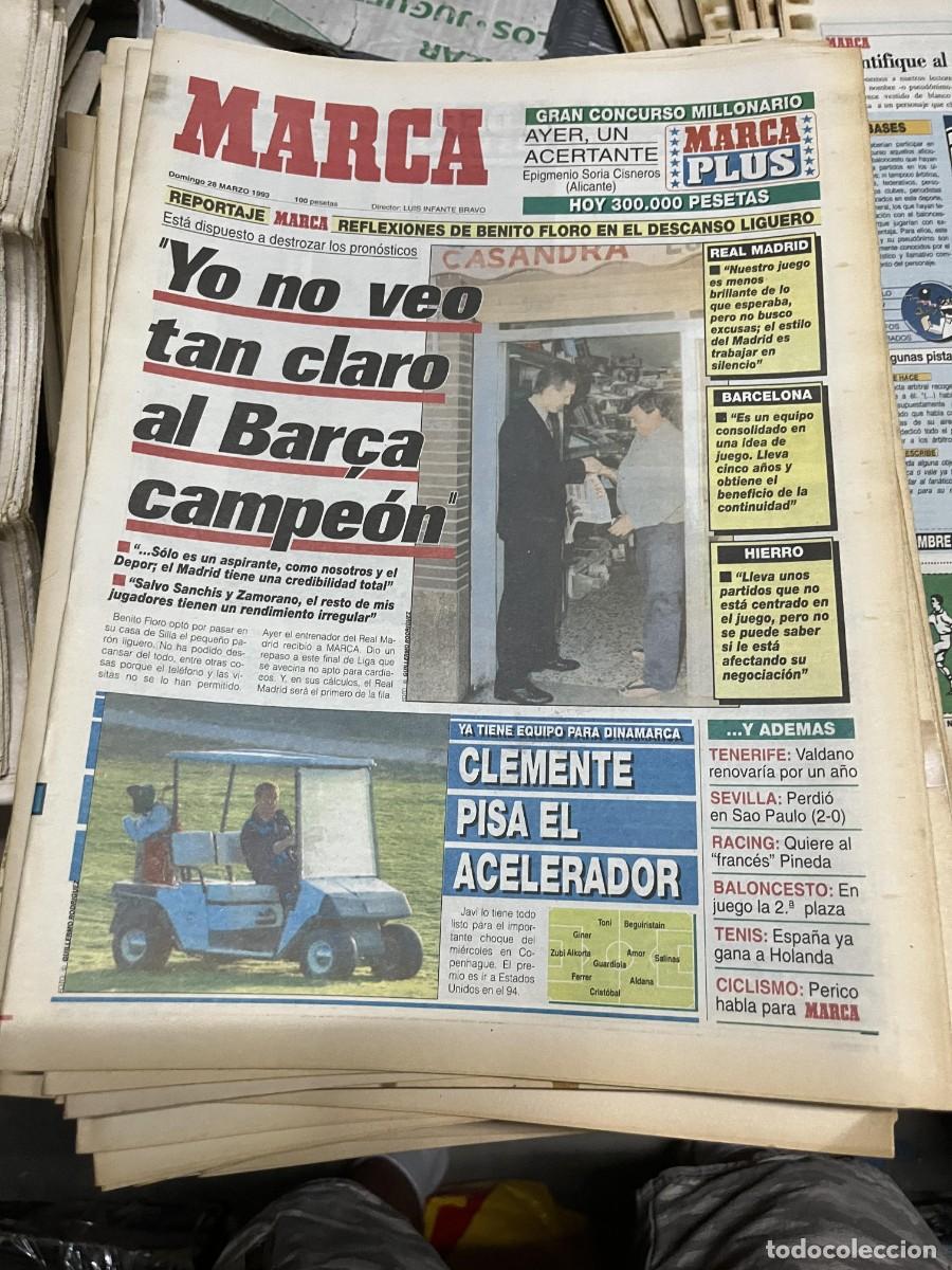 Collezionismo sportivo: MARCA (28-3-1993) CLEMENTE BENITO FLORO REAL MADRID GUARDIOLA PERICO DELGADO CICLISMO