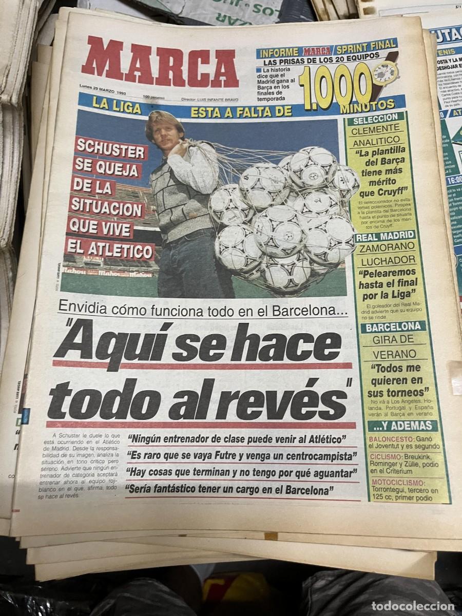 Collezionismo sportivo: MARCA (29-3-1993) SCHUSTER BARCELONA REAL MADRID ZAMORANO