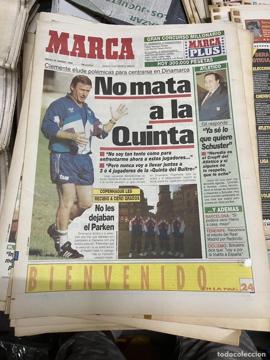 Collectionnisme sportif: MARCA (30-3-1993) JAVIER CLEMENTE DINAMARCA SELECCION ESPA&Ntilde;OLA ESPA&Ntilde;A JESUS GIL