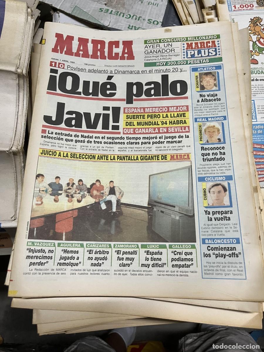 Sports collectibles: MARCA (1-4-1993) POVLSEN DINAMARCA 1-0 ESPA&Ntilde;A SELECCION ESPA&Ntilde;OLA