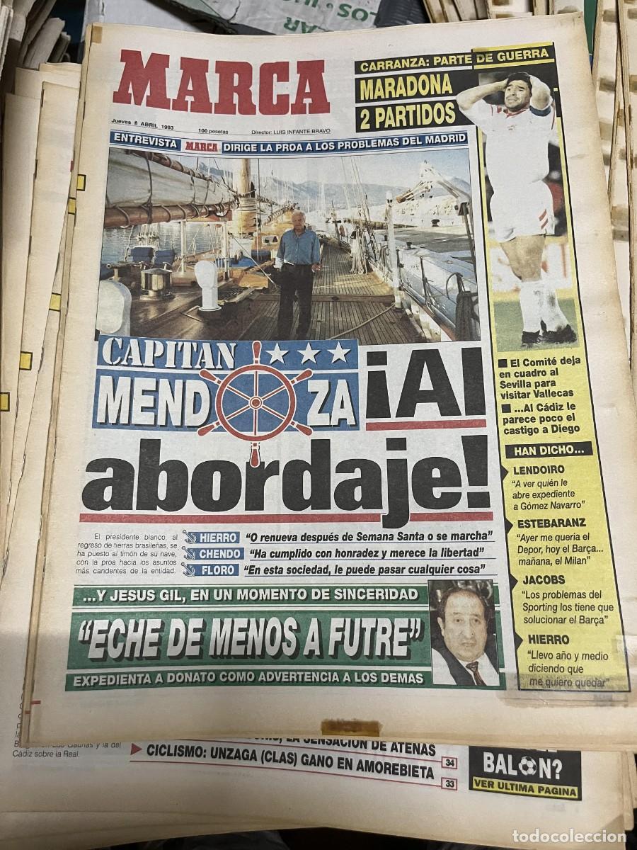 Sports collectibles: MARCA (8-4-1993) RAMON MENDOZA MARADONA SEVILLA JESUS GIL FUTRE
