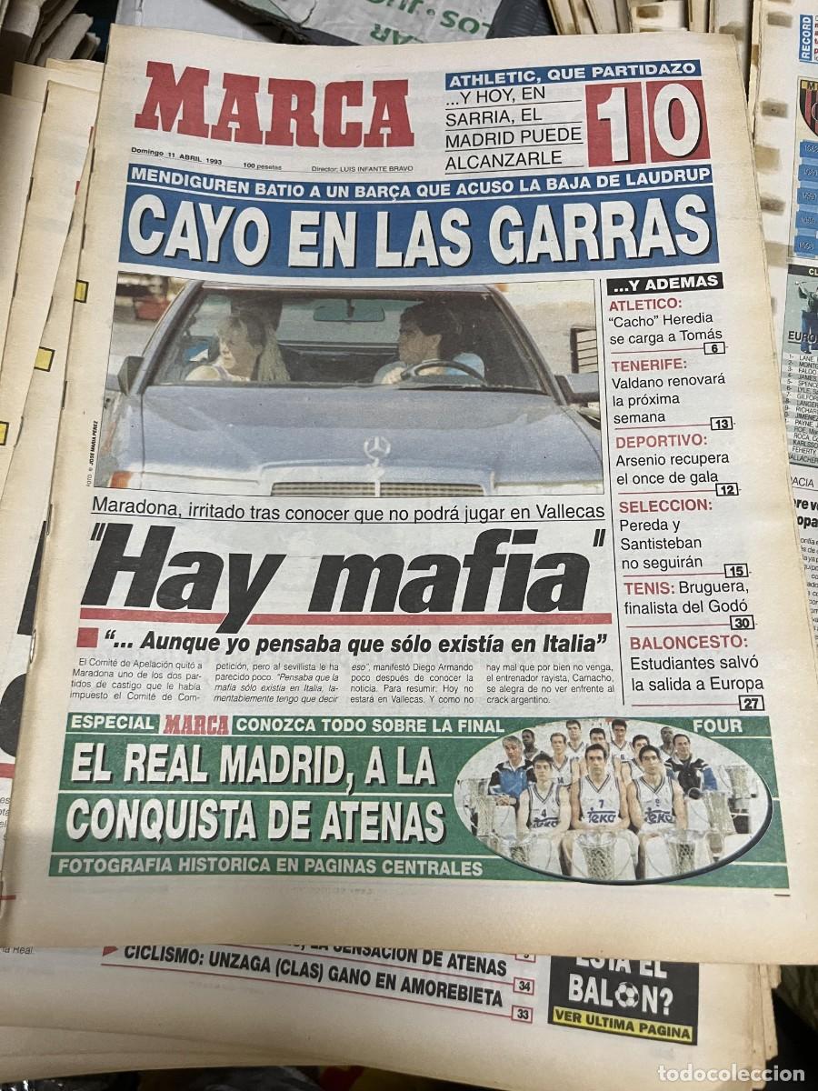 Sports collectibles: MARCA (11-4-1993) MARADONA ATHLETIC BILBAO 1-0 BARCELONA FINAL FOUR BALONCESTO REAL MADRID