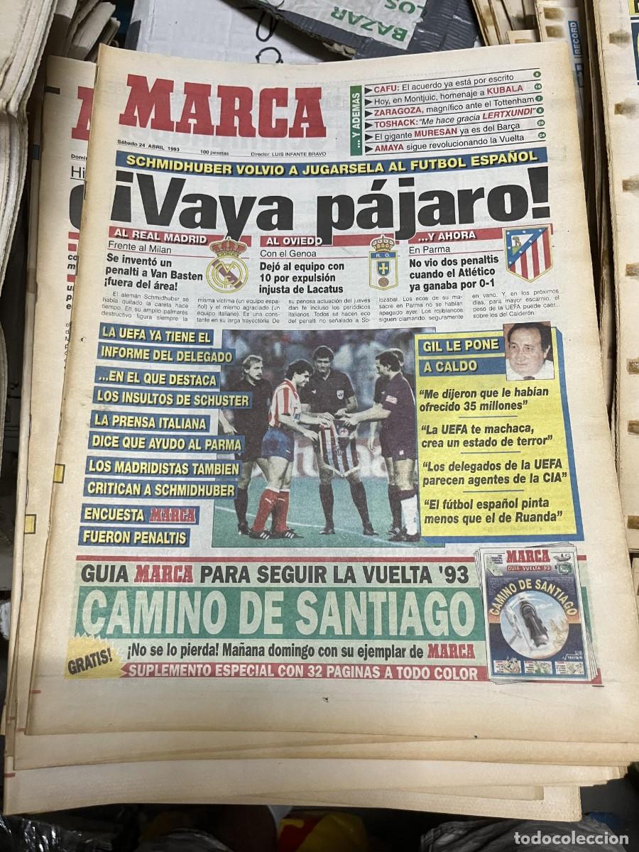 Coleccionismo deportivo: MARCA (24-4-1993) ATRACO RECOPA PARMA ATLETICO MADRID