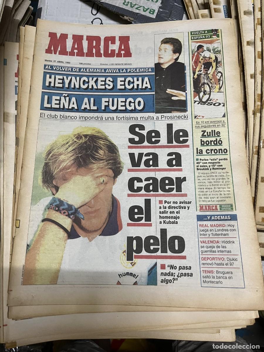 Coleccionismo deportivo: MARCA (27-4-1993) PROSINECKI HEYNCKES REAL MADRID VUELTA A ESPA&Ntilde;A