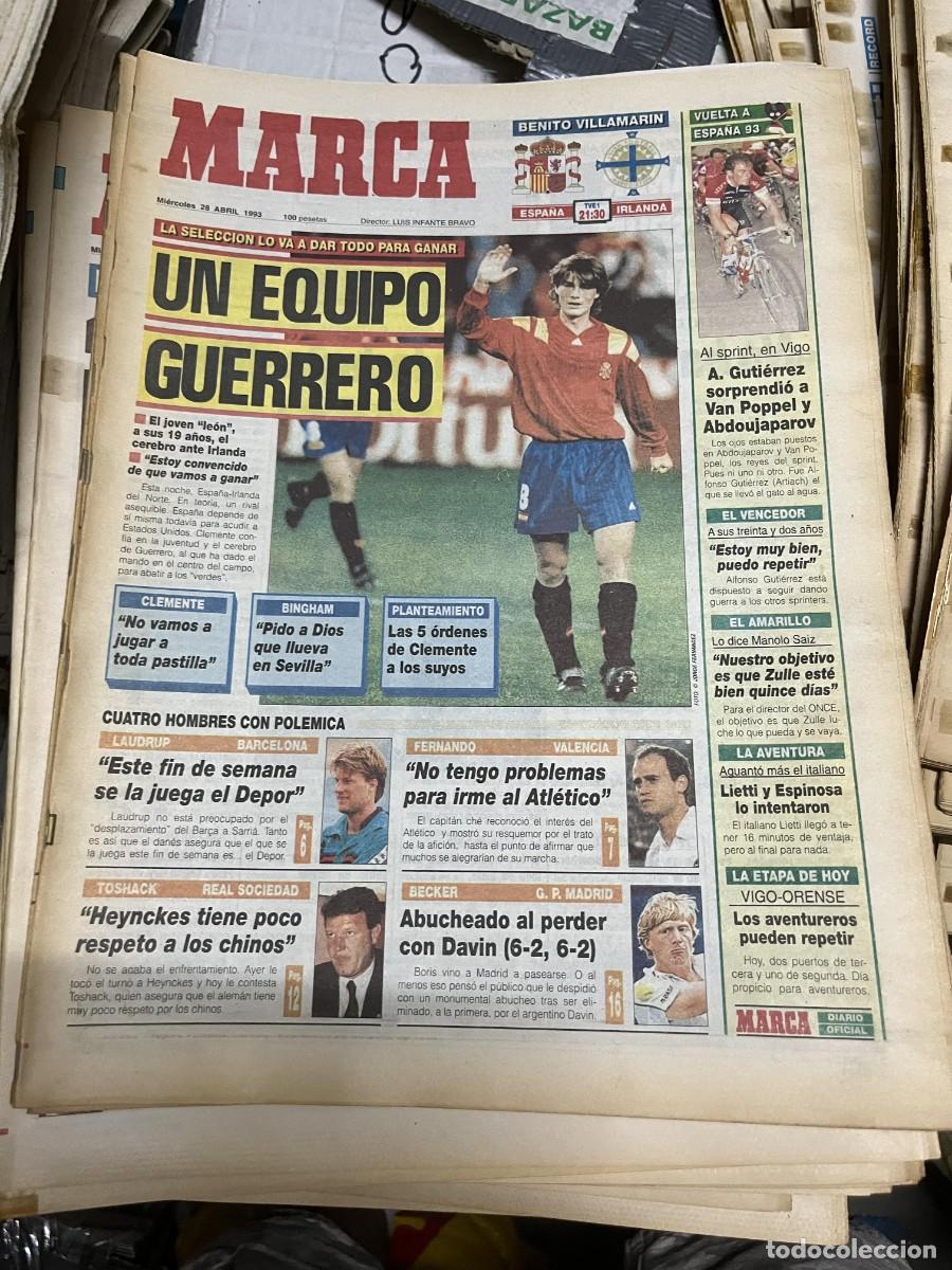 Coleccionismo deportivo: MARCA (28-4-1993) JULEN GUERRERO ESPA&Ntilde;A SELECCION ESPA&Ntilde;OLA VUELTA ESPA&Ntilde;A