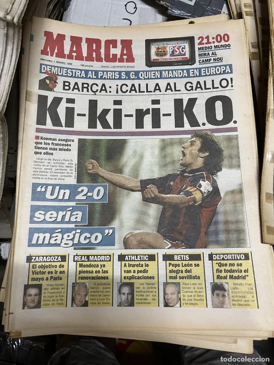 Collezionismo sportivo: MARCA (1-3-1995) COPA EUROPA BARCELONA PSG KOEMAN