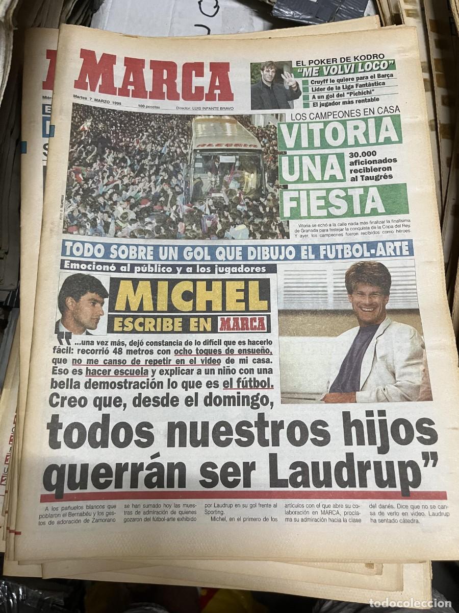 Coleccionismo deportivo: MARCA (7-3-1995) KODRO CAMPEON TAUGRES MICHEL GOLAZO LAUDRUP REAL MADRID GIJON