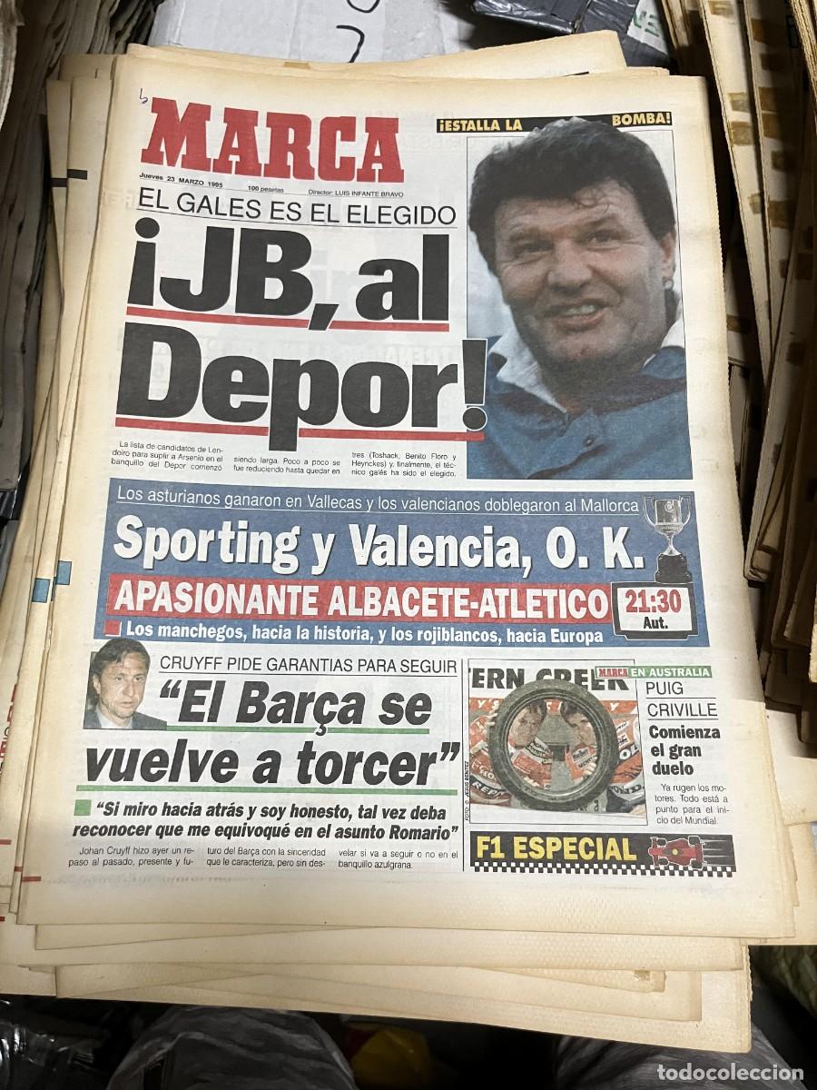 Collezionismo sportivo: MARCA (23-3-1995) TOSHACK ENTRENADOR DEPORTIVO CORU&Ntilde;A COPA ALBACETE ATLETICO MADRID