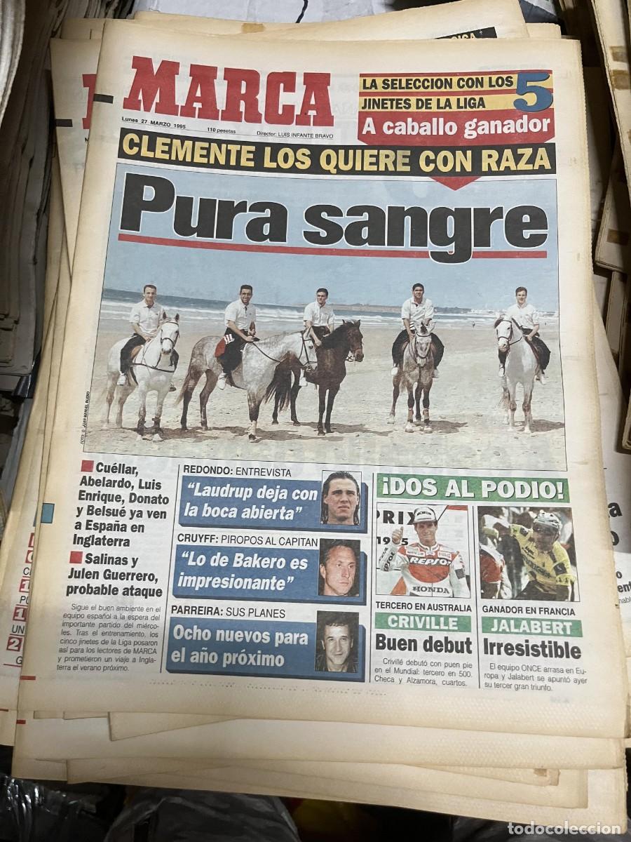 Coleccionismo deportivo: MARCA (27-3-1995) SELECCION ESPA&Ntilde;OLA ESPA&Ntilde;A CRIVILLE JALABERT REDONDO LAUDRUP