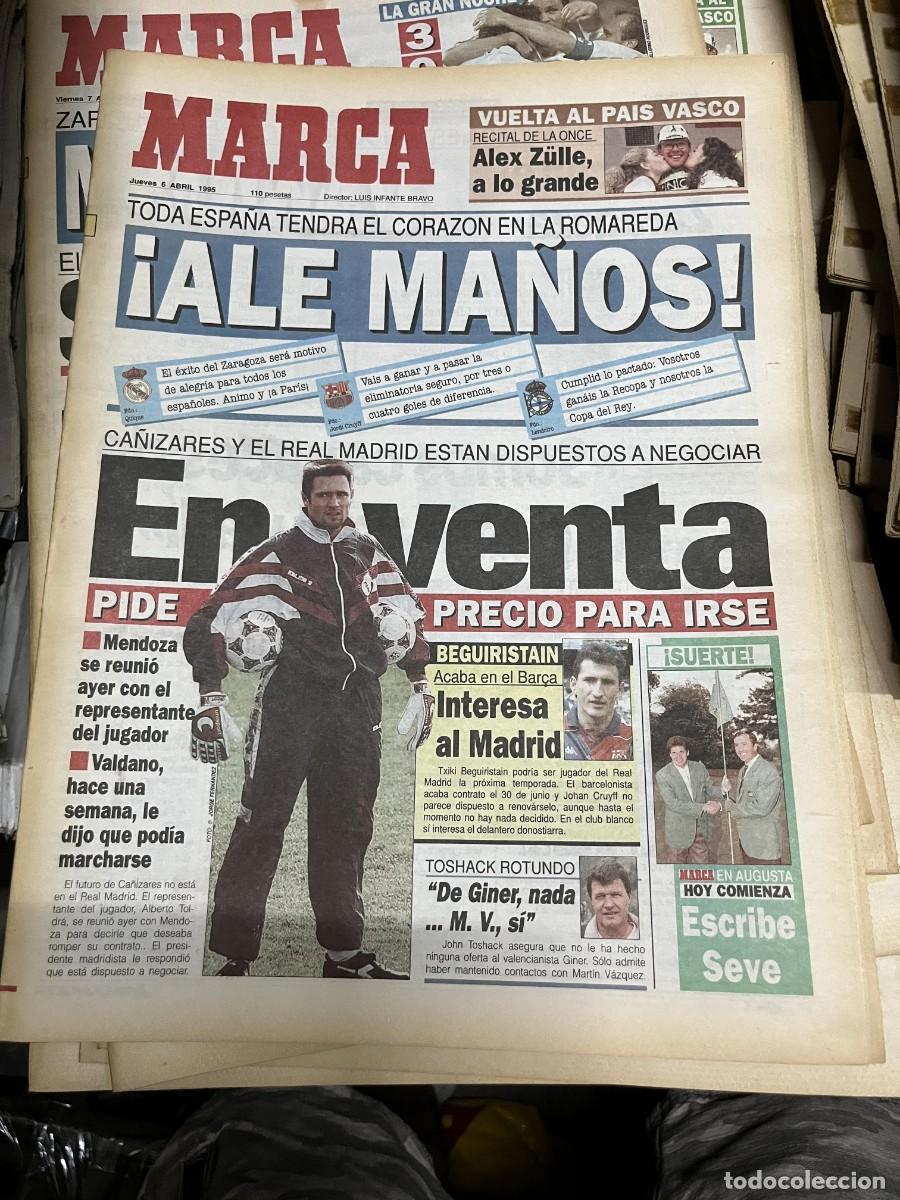 Coleccionismo deportivo: MARCA (6-4-1995) CA&Ntilde;IZARES REAL MADRID ALEX ZULLE VUELTA PAIS VASCO BEGUIRISTAIN