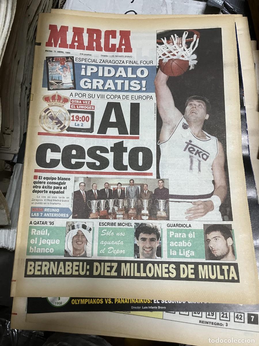 Coleccionismo deportivo: MARCA (11-4-1995) ESPECIAL BALONCESTO FINAL FOUR REAL MADRID LIMOGES SABONIS