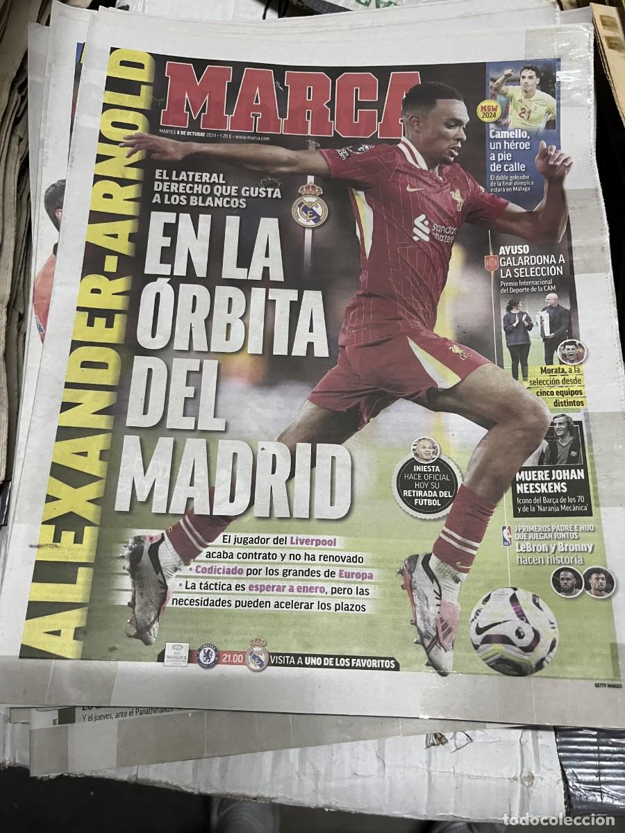 Sports collectibles: MARCA (8-10-2024) POSIBLE FICHAJE REAL MADRID ALEXANDER ARNOLD INIESTA CAMELLO JOHAN NEESKENS