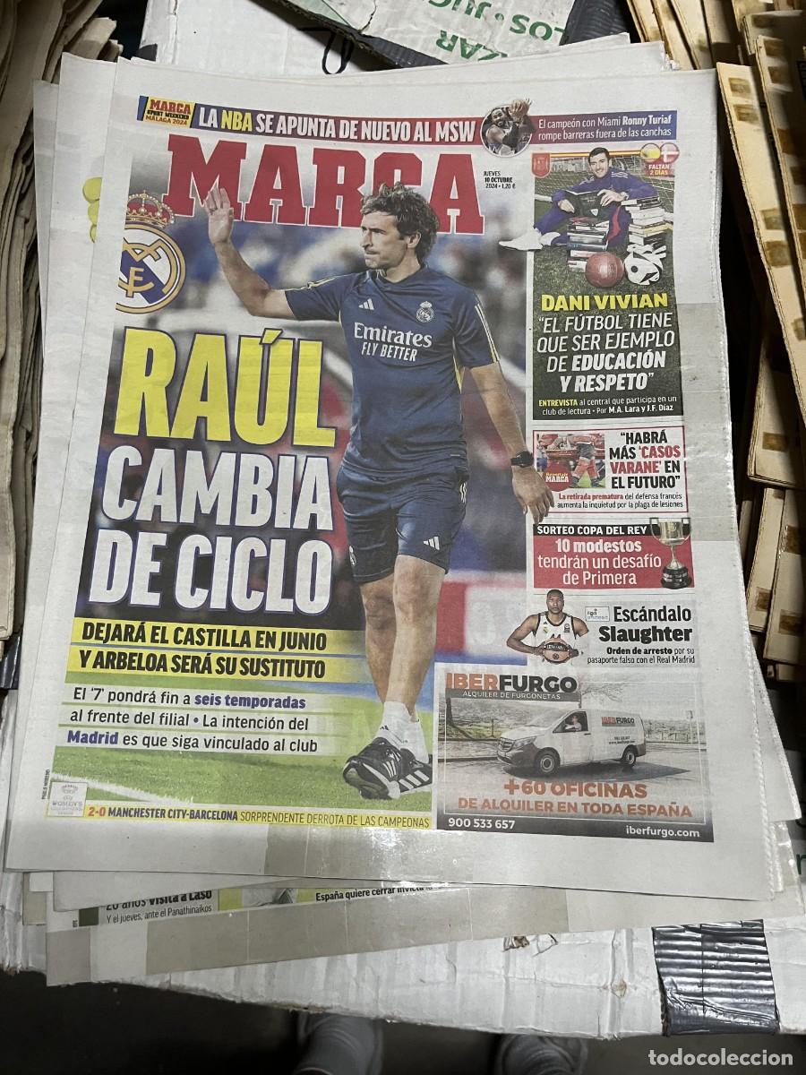 Sports collectibles: MARCA (10-10-2024) RAUL GONZALEZ CASTILLA REAL MADRID DANI VIVIAN SORTEO COPA