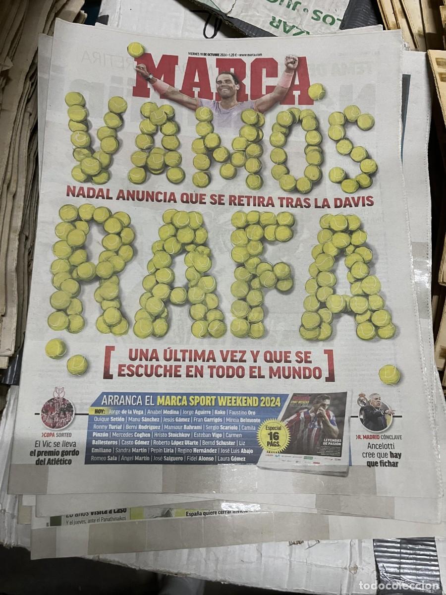 Coleccionismo deportivo: MARCA (11-10-2024) TENIS RAFAEL NADAL SE RETIRA VAMOS RAFA