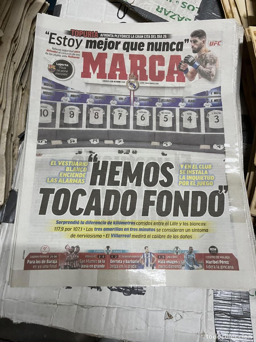 Coleccionismo deportivo: MARCA (4-10-2024) UFC TOPURIA LAPORTA CRISIS REAL MADRID