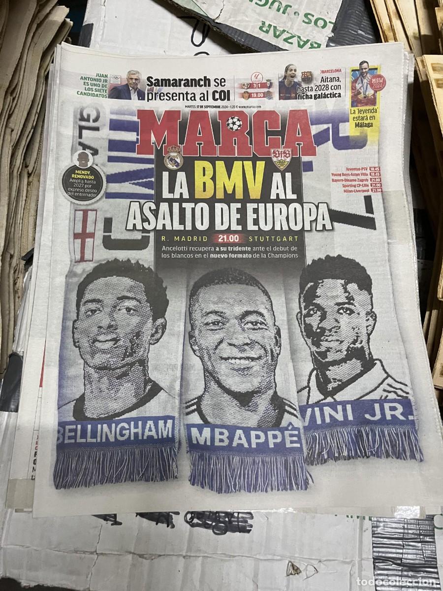 Collezionismo sportivo: MARCA (17-9-2024) BELLINGHAM MBAPPE VINICIUS REAL MADRID BMV SAMARANCH AITANA