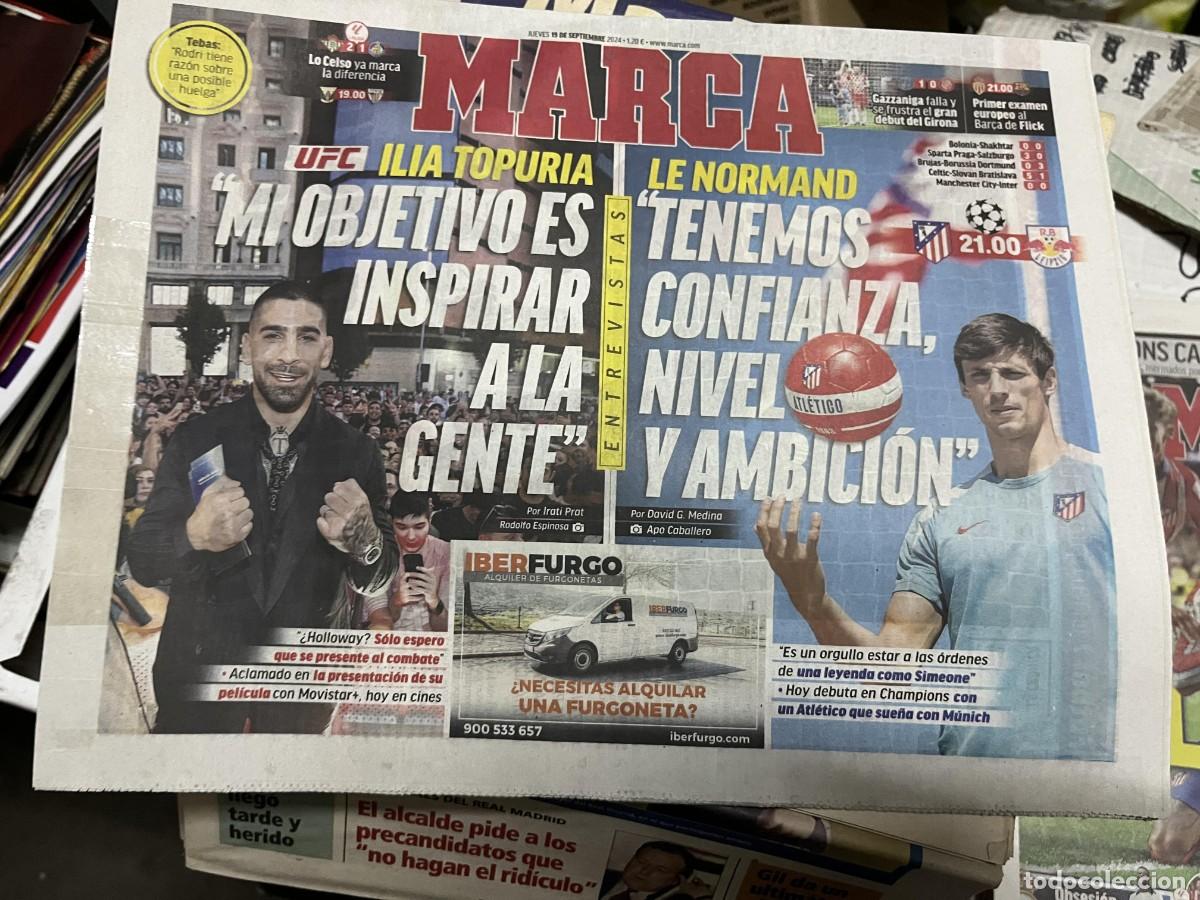 Collezionismo sportivo: MARCA (19-9-2024) UFC TOPURIA HOY ATLETICO MADRID RB LEIPZIG LENORMAND