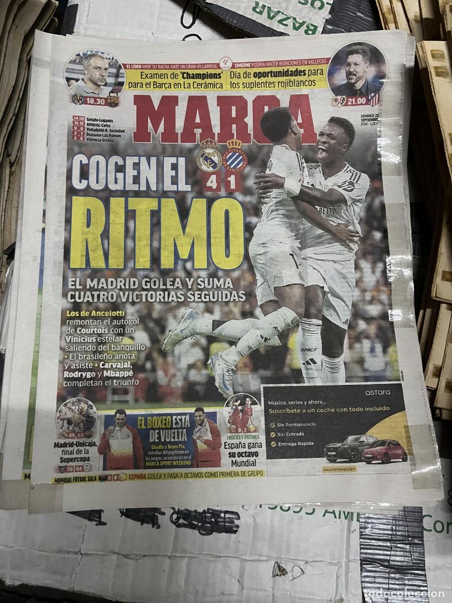 Collezionismo sportivo: MARCA (22-9-2024) REAL MADRID 4-1 ESPANYOL ESPA&Ntilde;OL JORNADA LIGA VINICIUS RAYO ATLETICO MADRID