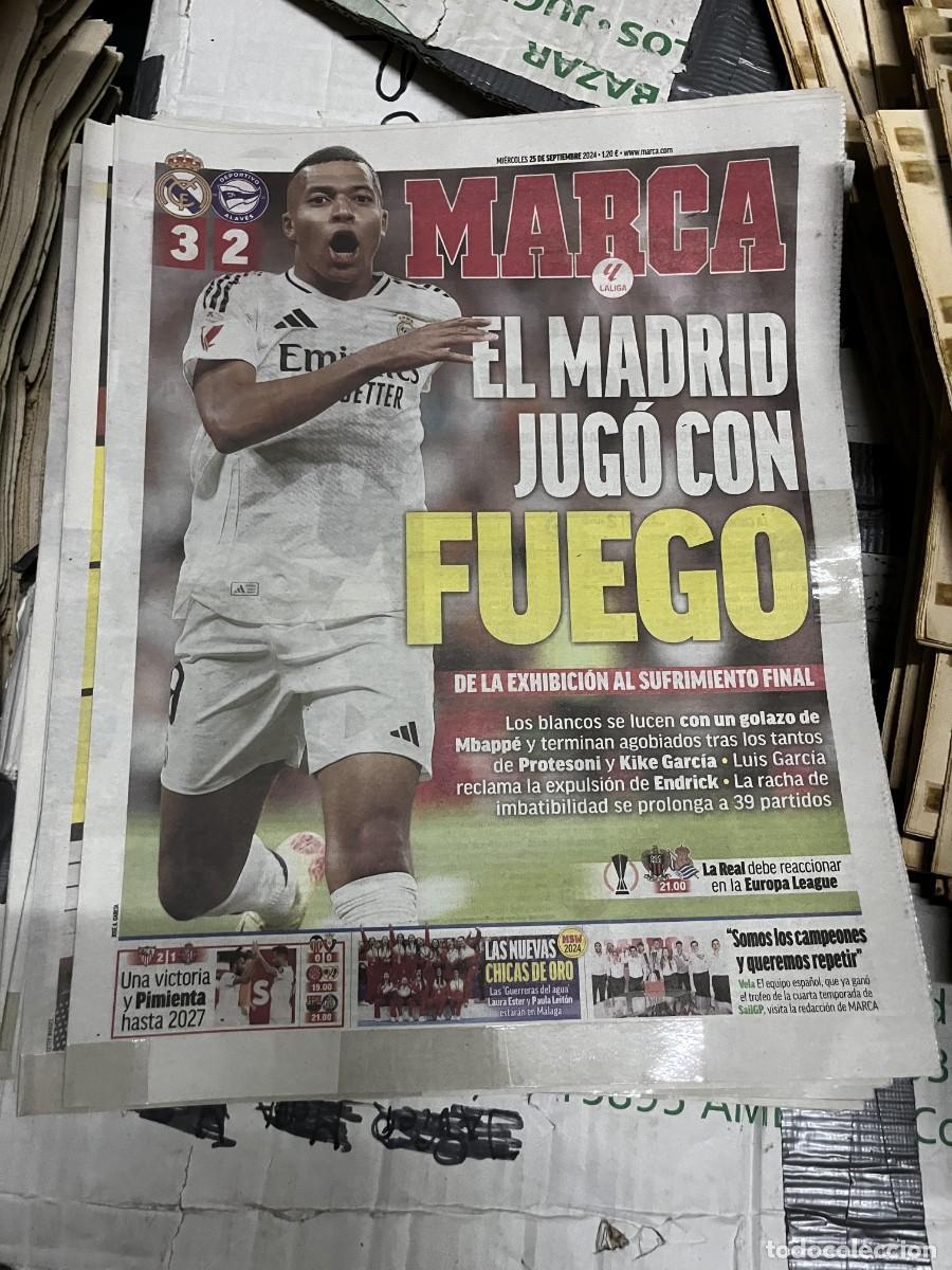 Collezionismo sportivo: MARCA (25-9-2024) JORNADA LIGA REAL MADRID 3-2 DEPORTIVO ALAVES MBAPPE