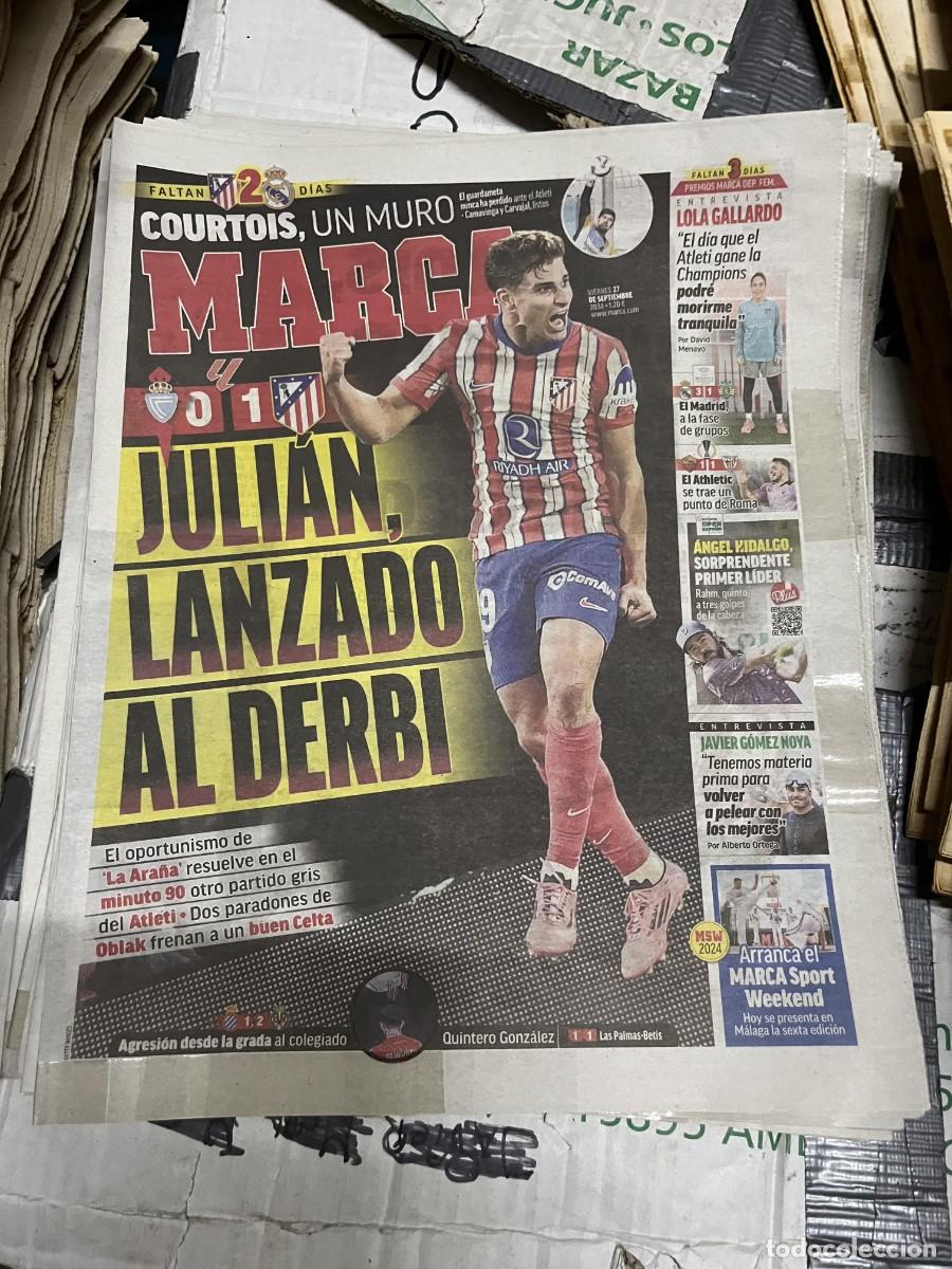 Collezionismo sportivo: MARCA (27-9-2024) JORNADA LIGA CELTA VIGO 0-1 ATLETICO MADRID JULIAN ALVAREZ LOLA GALLARDO