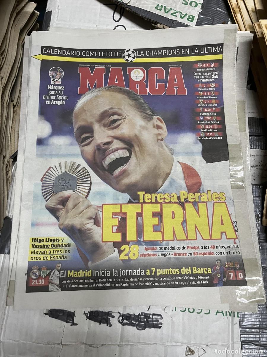 Collezionismo sportivo: MARCA (1-9-2024) MEDALLA TERESA PERALES ATHLETIC BILBAO 0-1 ATLETICO MADRID JORNADA LIGA