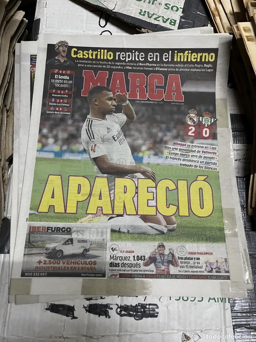 Collezionismo sportivo: MARCA (2-9-2024) MBAPPE REAL MADRID 2-0 BETIS JORNADA LIGA