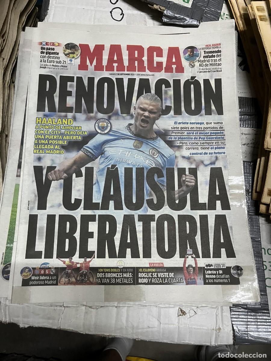 Coleccionismo deportivo: MARCA (7-9-2024) RENOVACION ERLING HAALAND MANCHESTER CITY